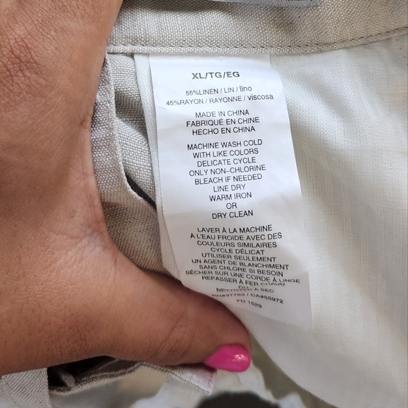 NWT Cubavera Mens pants XL linen summer beach wedding - Picture 3 of 6